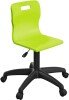 Titan Swivel Junior Chair with Black Base - (6-11 Years) 355-420mm Seat Height - Lime