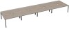 TC Bench Desk, Pod of 8, Full Depth - 4800 x 1600mm - Grey Oak
