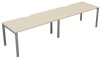 TC Bench Desk, Pod of 2, Full Depth - 3200 x 800mm - Maple