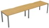 TC Bench Desk, Pod of 2, Full Depth - 3200 x 800mm - Oak