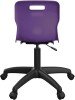 Titan Swivel Junior Chair with Black Base - (6-11 Years) 355-420mm Seat Height - Purple