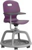 Arc Community Swivel Chair with Arm Tablet - 470mm Seat Height - Grape