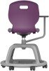 Arc Community Swivel Chair with Arm Tablet - 470mm Seat Height - Grape