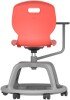 Arc Community Swivel Chair with Arm Tablet - 470mm Seat Height - Coral