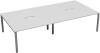 TC Bench Desk, Pod of 4, Full Depth - 2400 x 1600mm - White