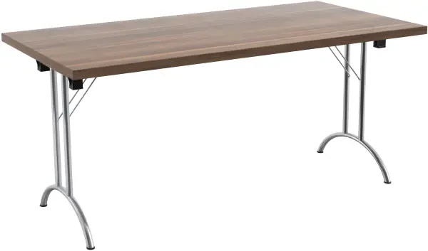 TC One Union Folding Rectangular Table - 1600 x 700mm - Dark Walnut (8-10 Week lead time)