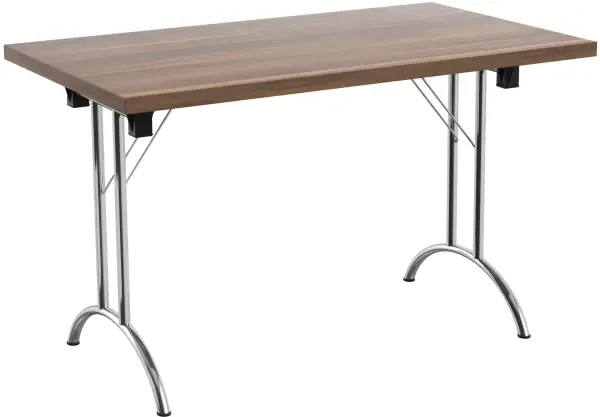 TC One Union Folding Rectangular Table - 1400 x 700mm - Dark Walnut (8-10 Week lead time)