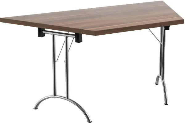 TC One Union Folding Trapezoidal Top Table - 1600 x 800mm - Dark Walnut (8-10 Week lead time)