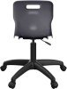 Titan Swivel Senior Chair with Black Base - (11+ Years) 460-560mm Seat Height - Charcoal