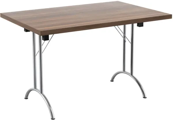 TC One Union Folding Rectangular Table - 1200 x 800mm - Dark Walnut (8-10 Week lead time)