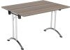 TC One Union Folding Rectangular Table - 1200 x 800mm - Grey Oak