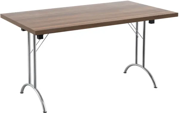 TC One Union Folding Rectangular Table - 1400 x 800mm - Dark Walnut (8-10 Week lead time)