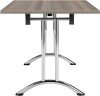 TC One Union Folding Rectangular Table - 1400 x 800mm - Grey Oak