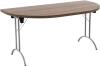 TC One Union Folding D-End Top Table - 1600 x 800mm - Dark Walnut (8-10 Week lead time)