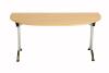 TC One Union Folding D-End Top Table - 1600 x 800mm - Nova Oak