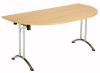 TC One Union Folding D-End Top Table - 1600 x 800mm - Nova Oak