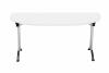 TC One Union Folding D-End Top Table - 1600 x 800mm - White