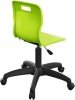Titan Swivel Senior Chair with Black Base - (11+ Years) 460-560mm Seat Height - Lime