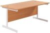 TC Single Upright Rectangular Desk with Single Cantilever Legs - 1800mm x 800mm - Beech