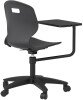 Arc Swivel Fixed Chair with Arm Tablet - 820-890mm Seat Height - Anthracite