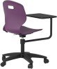 Arc Swivel Fixed Chair with Arm Tablet - 820-890mm Seat Height - Grape