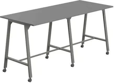 Titan Mobile High Maker Rectangular Table - 1210 x 1000mm - Anthracite