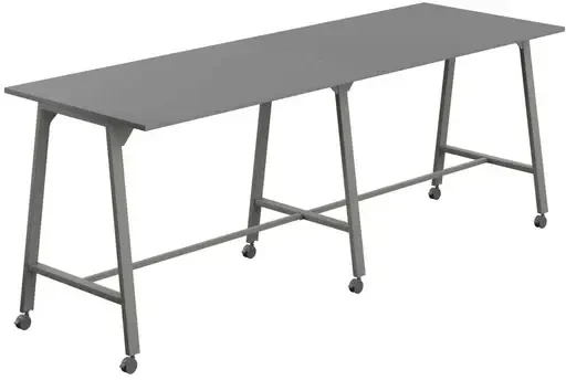 Titan Mobile High Maker Rectangular Table - 1510 x 1000mm - Anthracite