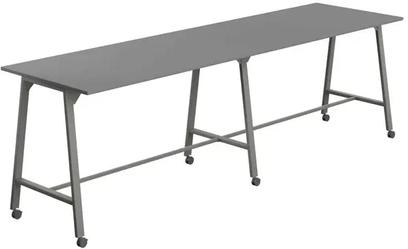 Titan Mobile High Maker Rectangular Table - 1810 x 1000mm - Anthracite