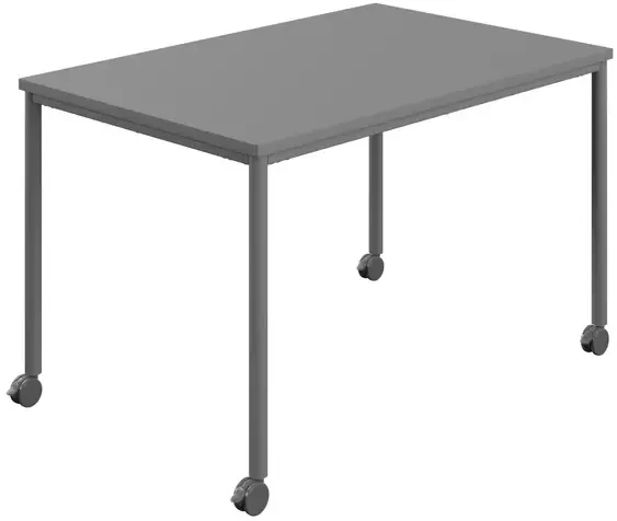 Titan Mobile Rectangular Table - 1400 x 600mm - Anthracite