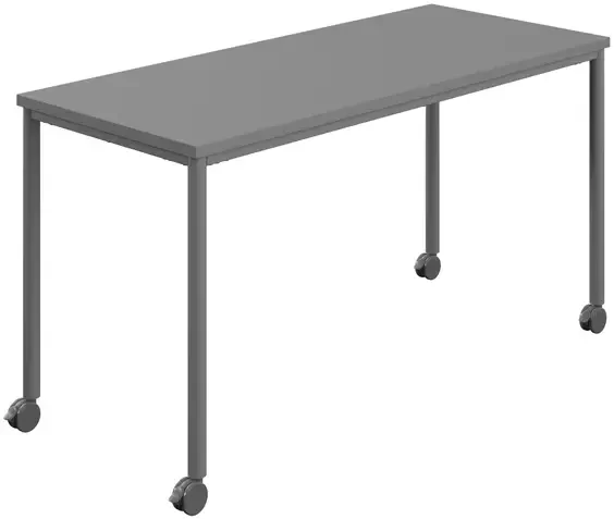 Titan Mobile Rectangular Table - 1800 x 600mm - Anthracite