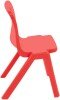 Titan One Piece Classroom Chair - (4-6 Years) 310mm Seat Height - Red