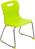 Titan Skid Base Classroom Chair - (6-8 Years) 350mm Seat Height - Lime