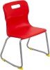 Titan Skid Base Classroom Chair - (6-8 Years) 350mm Seat Height - Red