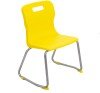 Titan Skid Base Classroom Chair - (6-8 Years) 350mm Seat Height - Yellow