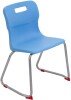 Titan Skid Base Classroom Chair - (8-11 Years) 380mm Seat Height - Sky Blue