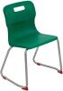 Titan Skid Base Classroom Chair - (8-11 Years) 380mm Seat Height - Green