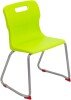 Titan Skid Base Classroom Chair - (8-11 Years) 380mm Seat Height - Lime