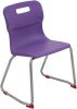 Titan Skid Base Classroom Chair - (8-11 Years) 380mm Seat Height - Purple