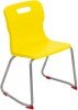 Titan Skid Base Classroom Chair - (8-11 Years) 380mm Seat Height - Yellow