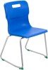 Titan Skid Base Classroom Chair - (14+ Years) 460mm Seat Height - Blue