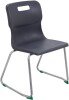Titan Skid Base Classroom Chair - (14+ Years) 460mm Seat Height - Charcoal