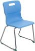 Titan Skid Base Classroom Chair - (14+ Years) 460mm Seat Height - Sky Blue
