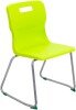 Titan Skid Base Classroom Chair - (14+ Years) 460mm Seat Height - Lime