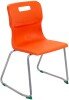 Titan Skid Base Classroom Chair - (14+ Years) 460mm Seat Height - Orange