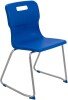 Titan Skid Base Classroom Chair - (11-14 Years) 430mm Seat Height - Blue