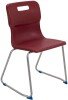 Titan Skid Base Classroom Chair - (11-14 Years) 430mm Seat Height - Burgundy