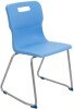 Titan Skid Base Classroom Chair - (11-14 Years) 430mm Seat Height - Sky Blue