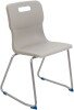 Titan Skid Base Classroom Chair - (11-14 Years) 430mm Seat Height - Grey