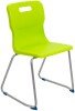 Titan Skid Base Classroom Chair - (11-14 Years) 430mm Seat Height - Lime