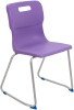 Titan Skid Base Classroom Chair - (11-14 Years) 430mm Seat Height - Purple
